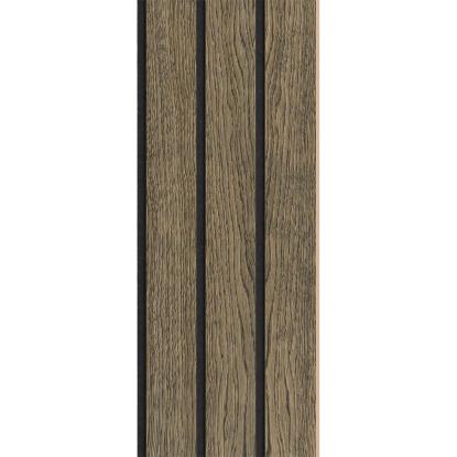 I-Wood Basic 3-lamel akustikpanel, sort olieret, sort filt og lys kerne, egefiner, 16 x 300 mm 