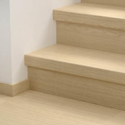 Pergo vinyl trappeafdækning/trappeforkantsprofil, Beige Premium Oak, 1236 x 122 x 62 mm