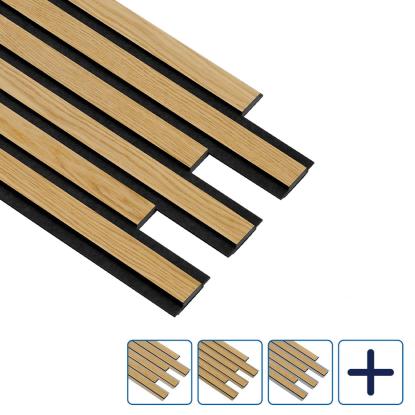 I-Wood Pro+ I-Lock Original akustikpanel, klar olieret, sort kerne, egefiner, 17 x 300 x 2400 mm