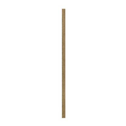I-Wood afslutningsliste til 4-lamel akustikpanel, mørkebrun olieret, brun filt og sort kerne, egefiner, 17 x 67 mm