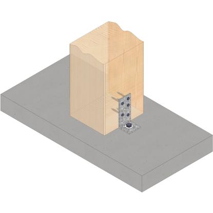 SIMA vinkelbeslag VMV, pregalvaniseret, 90 x 55 x 2,5 x 40 mm