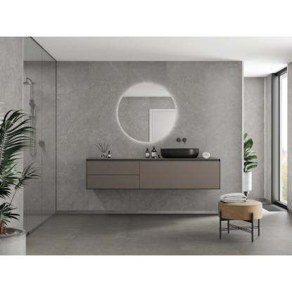 Fibo Stone vådrumspanel, 10 x 600 x 2400 mm, brown marble silk