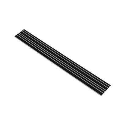 I-Wood Basic Mixed akustikpanel, sortmalet, grå filt og sort kerne, egefiner, 17 x 300 mm 