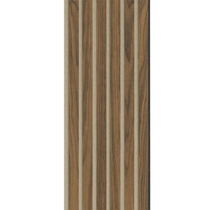 I-Wood Basic Original akustikpanel, klar olieret, beige filt og sort kerne, valnøddefiner, 17 x 300 mm 