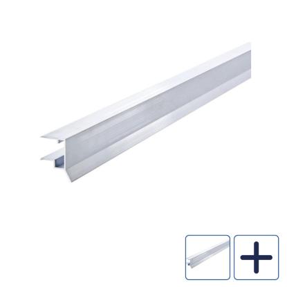 RIAS RIALIGHT alu vandnæseprofil til 16 mm termoplader, hvid