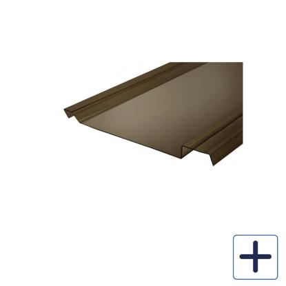 Plastmo EazyGlaze tagplade, 3 mm, røgfarvet, bredde 68,8 cm