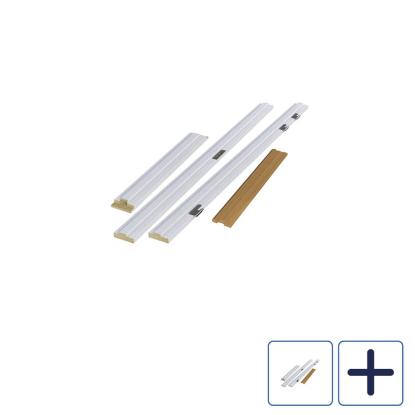 Swedoor karm til massive døre med bundstykke i bøg, 128 mm, hvid - 78,6 x 208,9 cm (8x21)