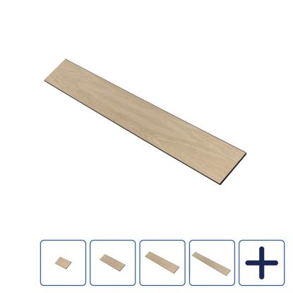 I-Wood UniPanel vægbeklædning, ubehandlet natur, sort kerne, egefiner, 17 x 290 mm