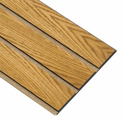 I-Wood Medio+ 3-lamel akustikpanel, brun olieret, brun filt og sort kerne, egefiner, 17 x 300 mm