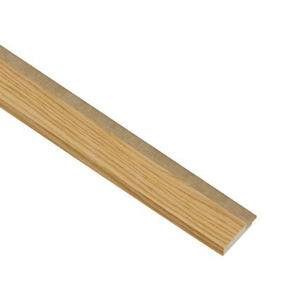 I-Wood afslutningsliste til akustikpanel, klar olieret, brun filt og lys kerne, egefiner, 16 x 42 mm