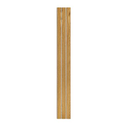 I-Wood Medio+ 3-lamel akustikpanel, brun olieret, grå filt og lys kerne, egefiner, 16 x 300 mm
