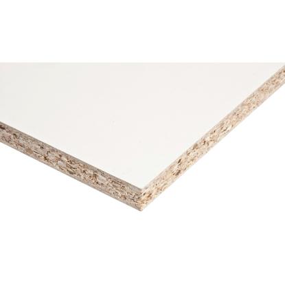 NPI melaminbelagt E-1 spånplade, europæisk, FSC MIX CREDIT, hvid, 19 x 1220 x 2500 mm