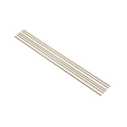 I-Wood Basic Mixed akustikpanel, hvidmalet, brun filt og lys kerne, folie, 16 x 300 mm 