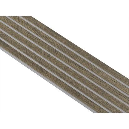 I-Wood Basic Original akustikpanel, sort olieret, grå filt og lys kerne, egefiner, 16 x 300 mm 