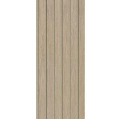 I-Wood Medio+ Original akustikpanel, hvid olieret, beige filt og lys kerne, egefiner, 16 x 300 mm