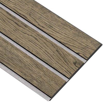 I-Wood Medio+ 3-lamel akustikpanel, sort olieret, grå filt og sort kerne, egefiner, 17 x 300 mm