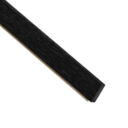 I-Wood UniPanel afslutningsliste, sortmalet, sort kerne, egefiner, 17 x 55 x 2780 mm