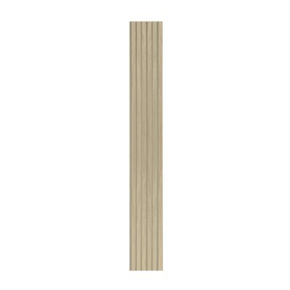 I-Wood Basic Original akustikpanel, ubehandlet natur, beige filt og lys kerne, egefiner, 16 x 300 mm 