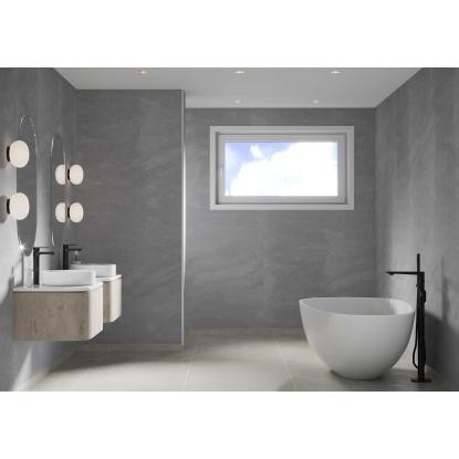 Fibo Stone vådrumspanel, 10 x 600 x 2400 mm, grey slate extra matt