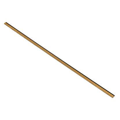 I-Wood afslutningsliste til akustikpanel, brun olieret, sort filt og sort kerne, egefiner, 17 x 42 mm