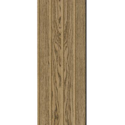 I-Wood Basic 4-lamel akustikpanel, mørkebrun olieret, brun filt og sort kerne, egefiner, 17 x 300 mm 