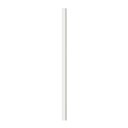 I-Wood afslutningsliste til 3-lamel akustikpanel, hvidmalet, grå filt og lys kerne, folie, 16 x 92 mm