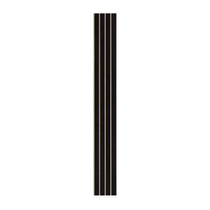 I-Wood Basic 4-lamel akustikpanel, sortmalet, beige filt og sort kerne, egefiner, 17 x 300 mm 