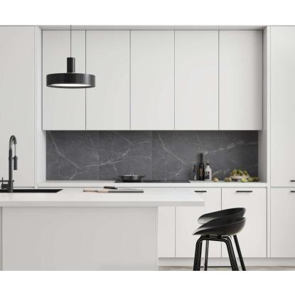 Fibo Kitchen Board vægplade, 10 x 600 x 580 mm, black marble silk - 2 stk.
