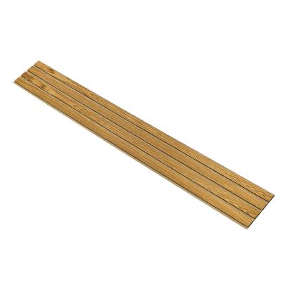I-Wood Basic 4-lamel akustikpanel, brun olieret, brun filt og sort kerne, egefiner, 17 x 300 mm 