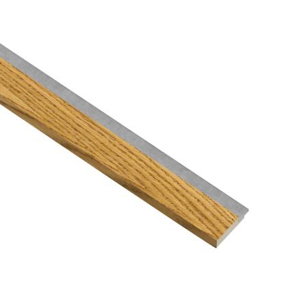 I-Wood afslutningsliste til 4-lamel akustikpanel, brun olieret, grå filt og lys kerne, egefiner, 16 x 67 mm