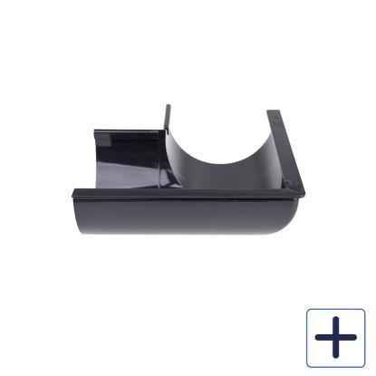Plastmo udvendig gering, PVC, sort, 90°