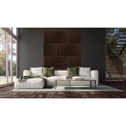 FibroTech Square akustikpanel, 520 x 520 mm, Smoked Oak - 2 stk.
