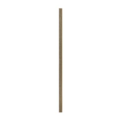 I-Wood afslutningsliste til 4-lamel akustikpanel, sort olieret, brun filt og lys kerne, egefiner, 16 x 67 mm