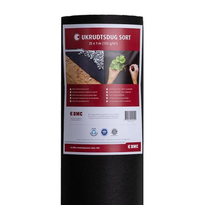 BMC ukrudtsdug, 120g/m², sort, 1 x 25 meter