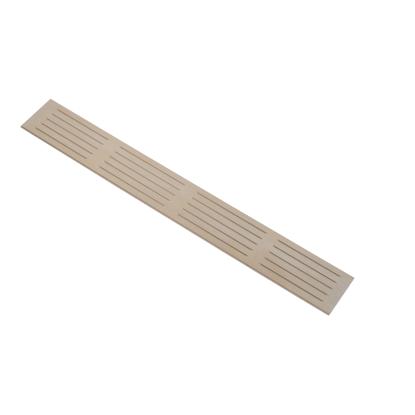 I-Wood Medio+ Original akustikpanel, ubehandlet natur, beige filt og lys kerne, egefiner, 16 x 300 mm