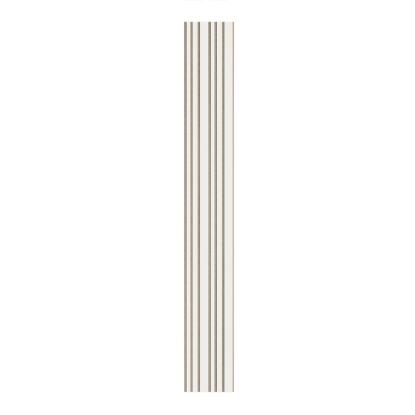 I-Wood Medio+ Mixed akustikpanel, hvidmalet, beige filt og lys kerne, folie, 16 x 300 mm