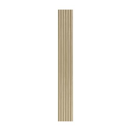 I-Wood Medio+ Original akustikpanel, ubehandlet natur, brun filt og lys kerne, egefiner, 16 x 300 mm