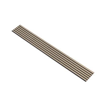 I-Wood Medio+ Original akustikpanel, hvid olieret, sort filt og sort kerne, egefiner, 17 x 300 mm