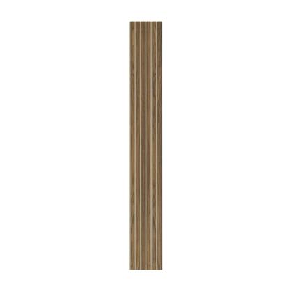 I-Wood Basic Original akustikpanel, klar olieret, beige filt og sort kerne, valnøddefiner, 17 x 300 mm 