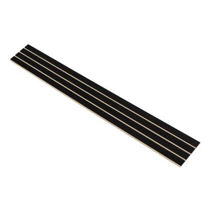 I-Wood Medio+ 4-lamel akustikpanel, sortmalet, beige filt og sort kerne, egefiner, 17 x 300 mm