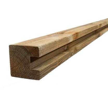 Frøslev FT systemhegn endestolpe, 97 x 97 x 2700 mm, profil 2656, brunimprægneret fyr - 1 stk.