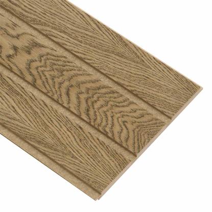 I-Wood Medio+ 3-lamel akustikpanel, mørkebrun olieret, brun filt og lys kerne, egefiner, 16 x 300 mm