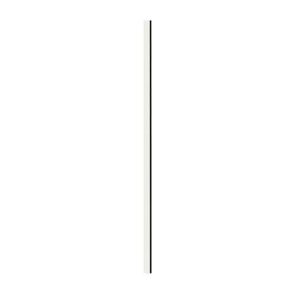 I-Wood afslutningsliste til 4-lamel akustikpanel, hvidmalet, sort filt og lys kerne, folie, 16 x 67 mm
