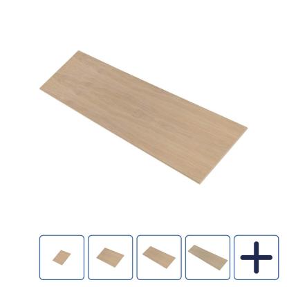 I-Wood UniPanel vægbeklædning, hvid olieret, lys kerne, egefiner, 16 x 580 mm