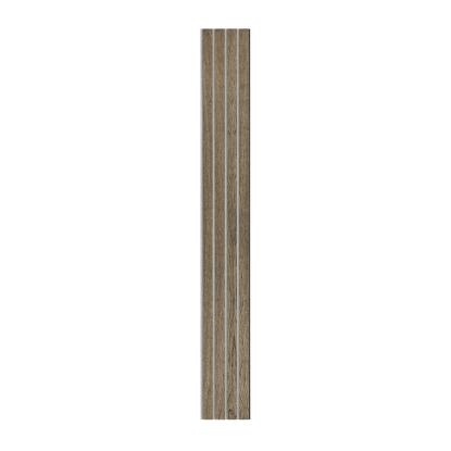 I-Wood Basic 4-lamel akustikpanel, sort olieret, grå filt og sort kerne, egefiner, 17 x 300 mm 