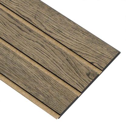I-Wood Medio+ 3-lamel akustikpanel, sort olieret, brun filt og sort kerne, egefiner, 17 x 300 mm
