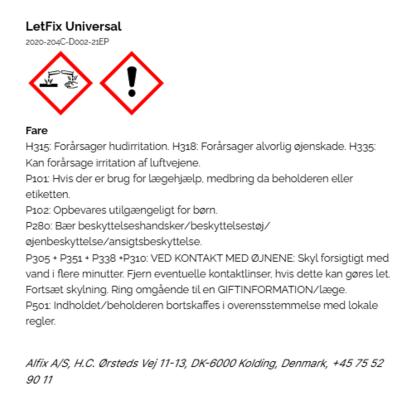 Alfix LetFix Universal fliseklæber, hvid - 18 kg