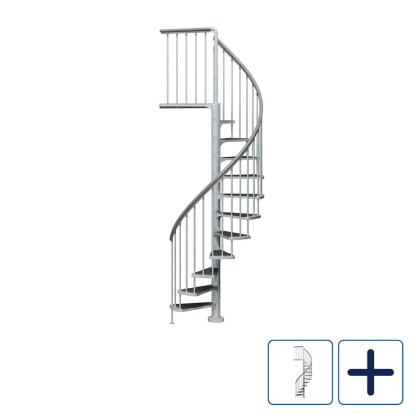 DOLLE Toronto spindeltrappe med repos, Ø155 cm