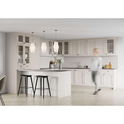Fibo Kitchen Board vægplade med 4 x 20 cm fliselook, 10 x 600 x 580 mm, warm grey extra matt - 2 stk.