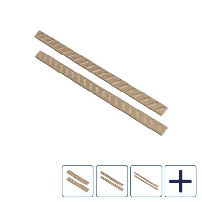 I-Wood top- & bundprofil til skråtstillet DivideWall rumdeler, hvid olieret, MDF med egefinér